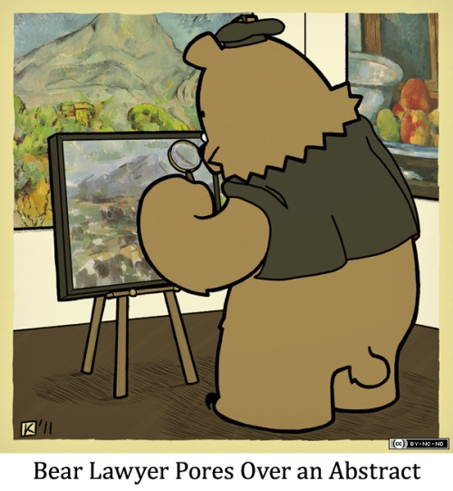 Bear Lawyer Pores Over an Abstract
